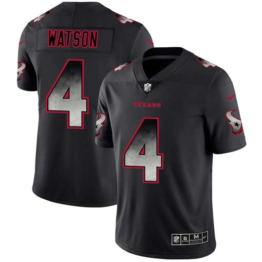 Men Houston Texans #4 Watson Nike Teams Black Smoke Fashion Limited NFL Jerseys